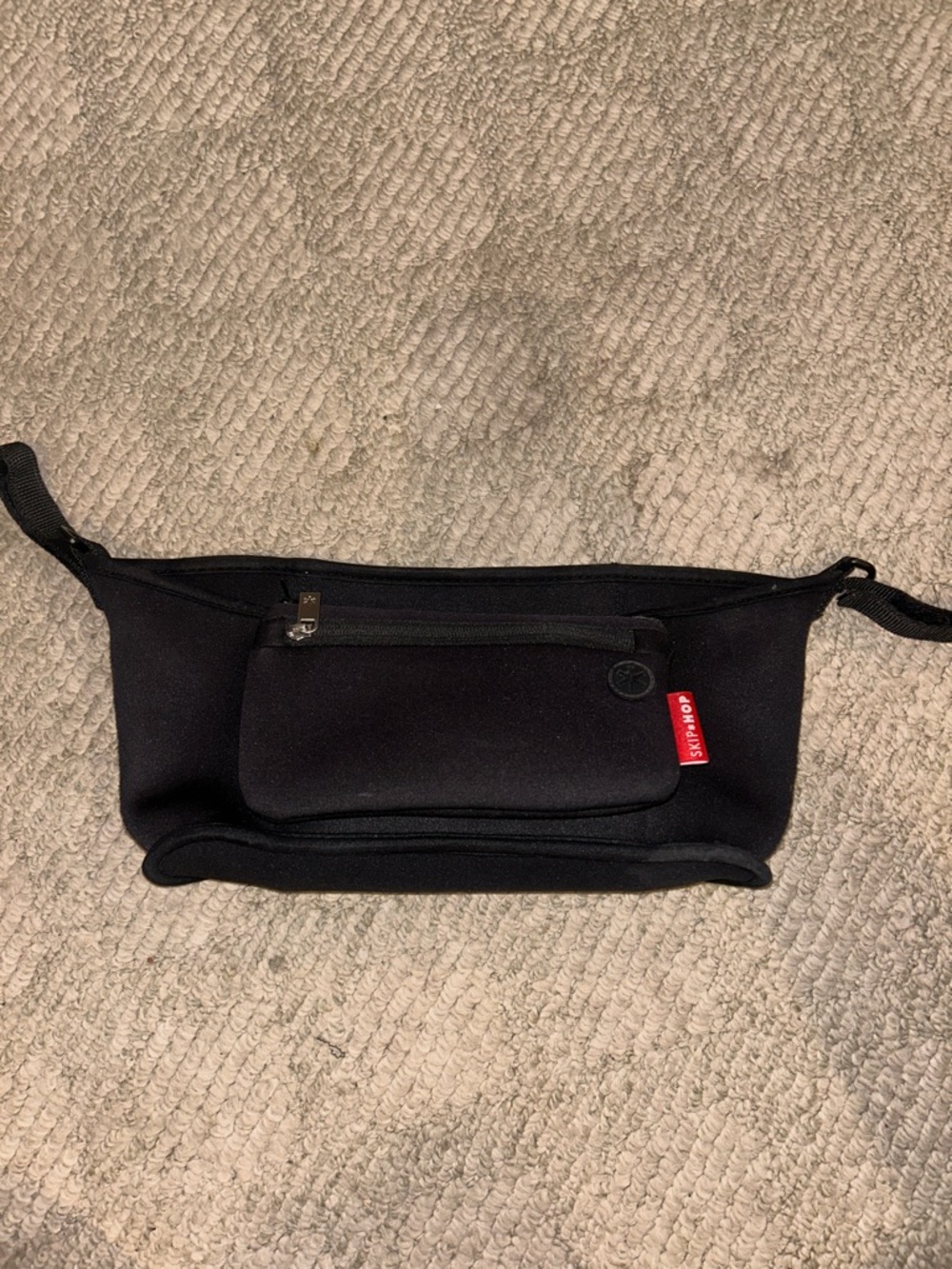 Skip Hop Black Stroller Organizer with Front Pocket